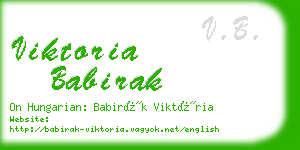 viktoria babirak business card